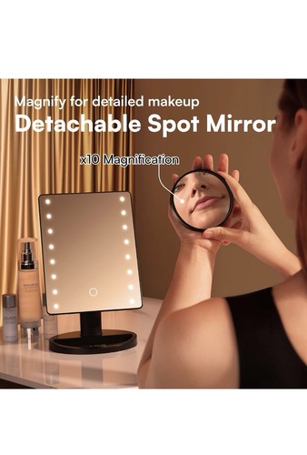 Makeup mirror with detachable - mirror,