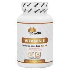 Vitamin E 400 IU Softgels – Natural Tocopherol, Antioxidant Support – Sowelo
