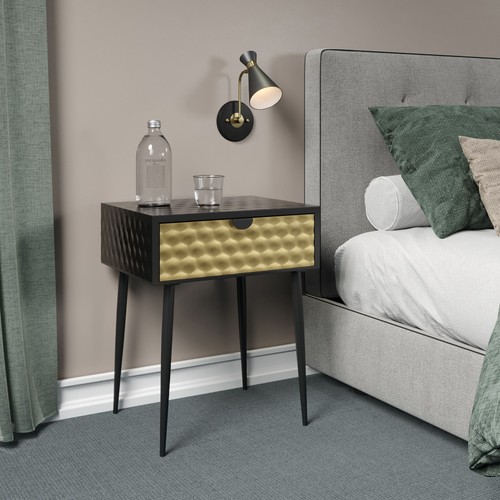 Jupiter metal drawer bedside - jupiter,