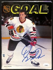 Doug Wilson HOF Chicago Blackhawks Signed/Auto Goal Magazine JSA 197835