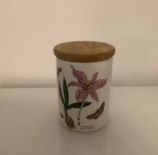Portmeirion Botanic Garden Colchicum Storage Jar Pot. 13.5cm inc Wooden Lid