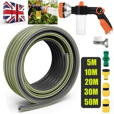 Heavy Duty Garden Hose Pipe Reel Reinforced Anti-kink Outdoor Hosepipe 30M 50M