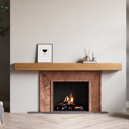 Solid wood fireplace mantel - wood,