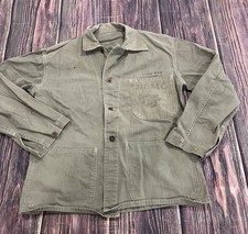 Men’s Vtg USMC Marine Corps M-43 Jacket WW2 1940’s HBT Olive Drab