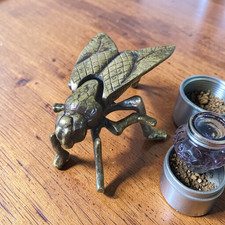 Vintage Cast Brass Fly Insect