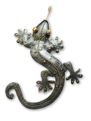 Metal gecko garden - gecko,