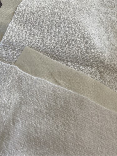 Coated white terry towel - white,