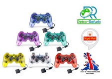 Controller For Playstation 2  PS2 Transparent Red Blue Green Yellow Purple Black