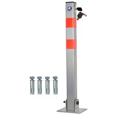 LOCKABLE PARKING BARRIER FOLDING CAR PARK BOLLARD SECURITY DRIVEWAY POST 3 KEYS