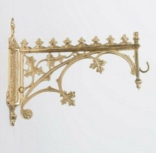 French Gothic Brass Hanging Church Sanctuary Lamp Wall Bracket #196(Chalice Co.)