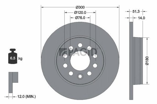 Brake disc rear - disc,