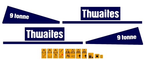 Thwaites tonne dumper decals - tonne,