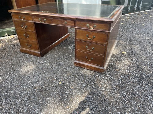 Antique mahogany partners desk - antique,