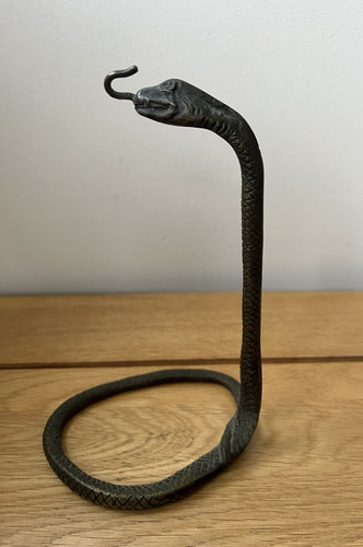 Antique metal serpent snake - metal,