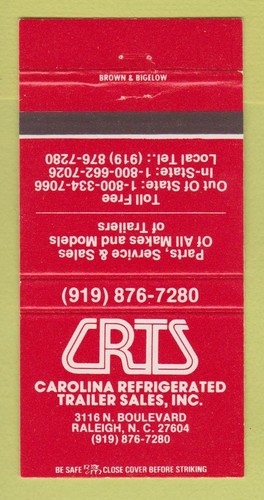 Matchbook cover carolina - matchbook,