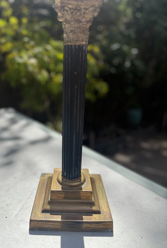 Antique black metal - and, brass
