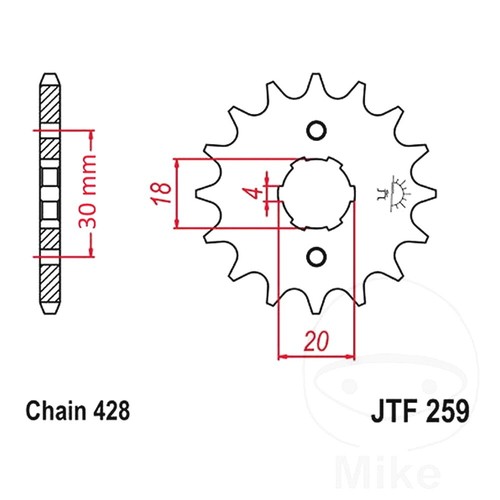 Front sprocket 428 - front,