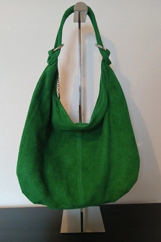 Green borse pelle suede - borse,