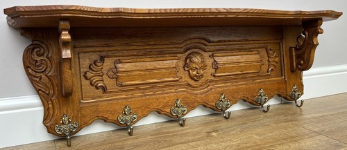Coat rack vintage french oak - vintage,