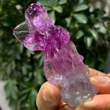 76G Natural  fluorite carving angel quartz crystal healing gift