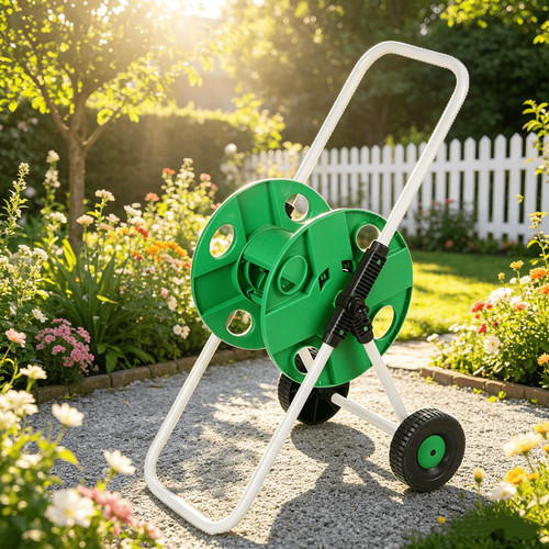 Portable garden hose - portable, cart