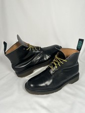 Solovair Boots UK 10 Black Leather 6 599 N 493 3030 Marten Style Made In England