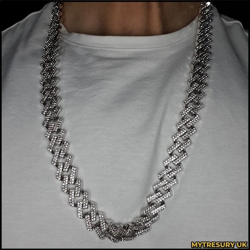 Diamond prong iced cuban - cuban, chain