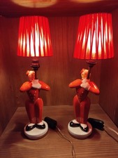 1920s Art Deco Robj Paris Pair BELLHOP BOYS Figure Table Lamp. RARE!!!!