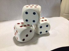Giant Wooden Dice 6.5cm Square From House Of Marbles Very Chunky Sturdy 3 Dices