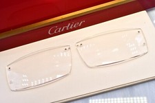 Cartier big c diamond cut lenses wood horn trivex Sunglasses ct0092o clear