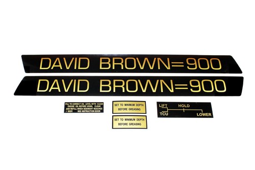 David brown bonnet badge - brown, decal