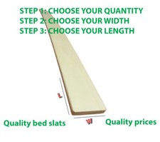 CHEAPEST REPLACEMENT BED SLATS 2FT6 SMALL SINGLE SPRUNG BED SLATS 50MM OR 60MM