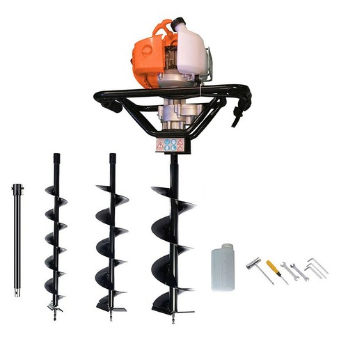 Petrol earth auger - auger, hole