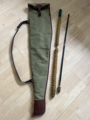 Canvas leather shotgun slip - &,