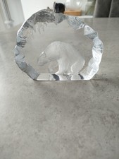 Mats Jonasson, Glass Paperweight Signed , Polar Bear No. 33152