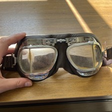 Vintage Halcyon BS4110 Aviator  Goggles Made in England WW2 RAF