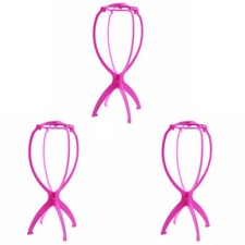 3X Wig Display Stand Mannequin Dummy Head Cap Hair Holder Foldable Stable Tool