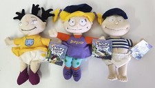 3x Rugrats In Paris 8" Soft Toy Plush Doll With Tags, Tommy, Angelica, Kimi