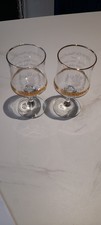 Charles and Diana 1981 Royal Wedding set of 2 etched glasses with gold detailing