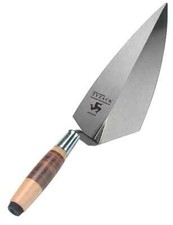 Tyzack 11" Canadian Leather WoodGrip Philadelphia Blade Brick Trowel, 10811V-08