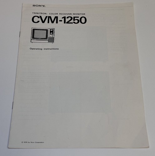 Sony cvm 1250 trinitron color - trinitron,