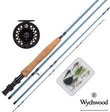 Wychwood Fly Fishing Kit 4pc Rod Reel Line Flies Game Angling Combo Kits