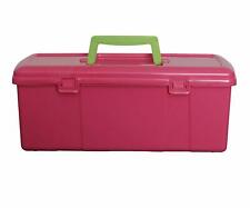 Whitefurze 5 Litre Pink Utility Storage Box & Tray Tool Sewing Tackle Organizer