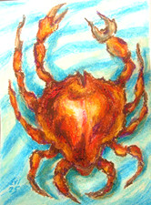 Crab Original Oil Pastel