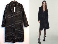 Zara Black Coat With Silver