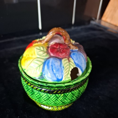 Pretty vintage old ceramic - old, jam