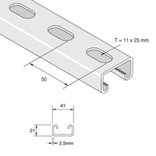 Unistrut 41 x 21mm Heavy Duty