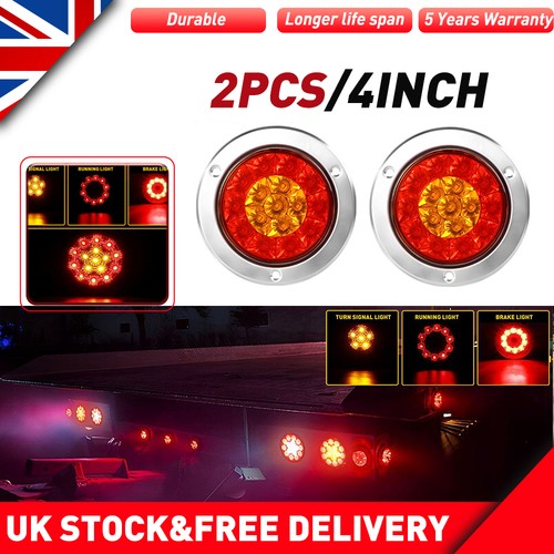 4inch round white - amber, led