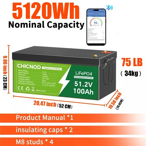 48v 100ah lifepo4 - 100ah,