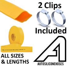 YELLOW PVC LAYFLAT HOSE & WITH 2 HOSE CLIPS  PUMP IRRIGATION LAY FLAT  PIPE